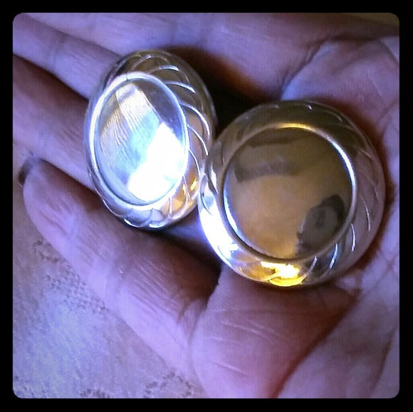 Jewelry Vintage Shiny Flat Button Earrings Poshmark